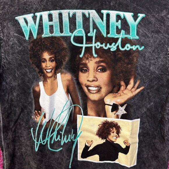 Whitney Houston Retro Style mineral wash tshirt size Medium - Picture 2 of 4